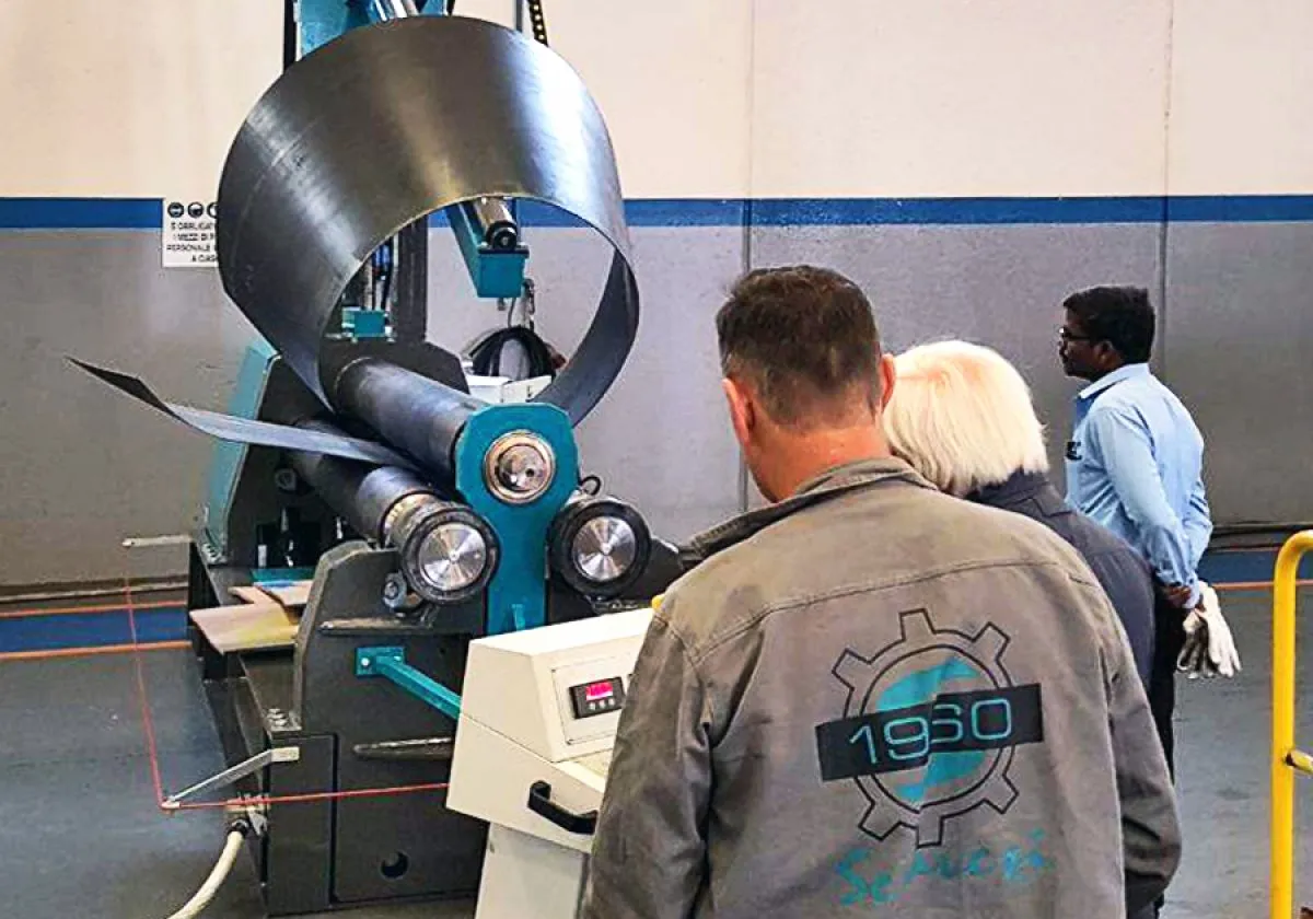 Producer of truck mixer from India chose our 3 Rolls Plate Bending Machine